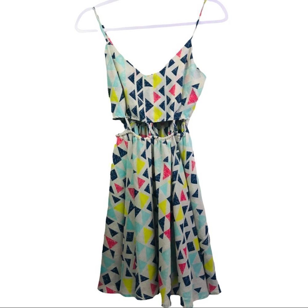 Ocean Drive Geometric Print Cut Out Dress